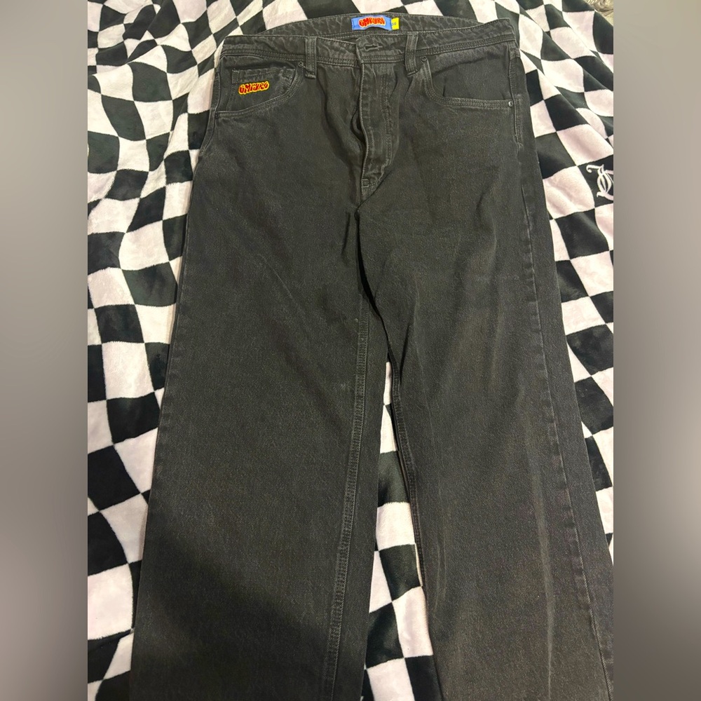 Empyrr Shmutz black wash loose fit Skate jeans